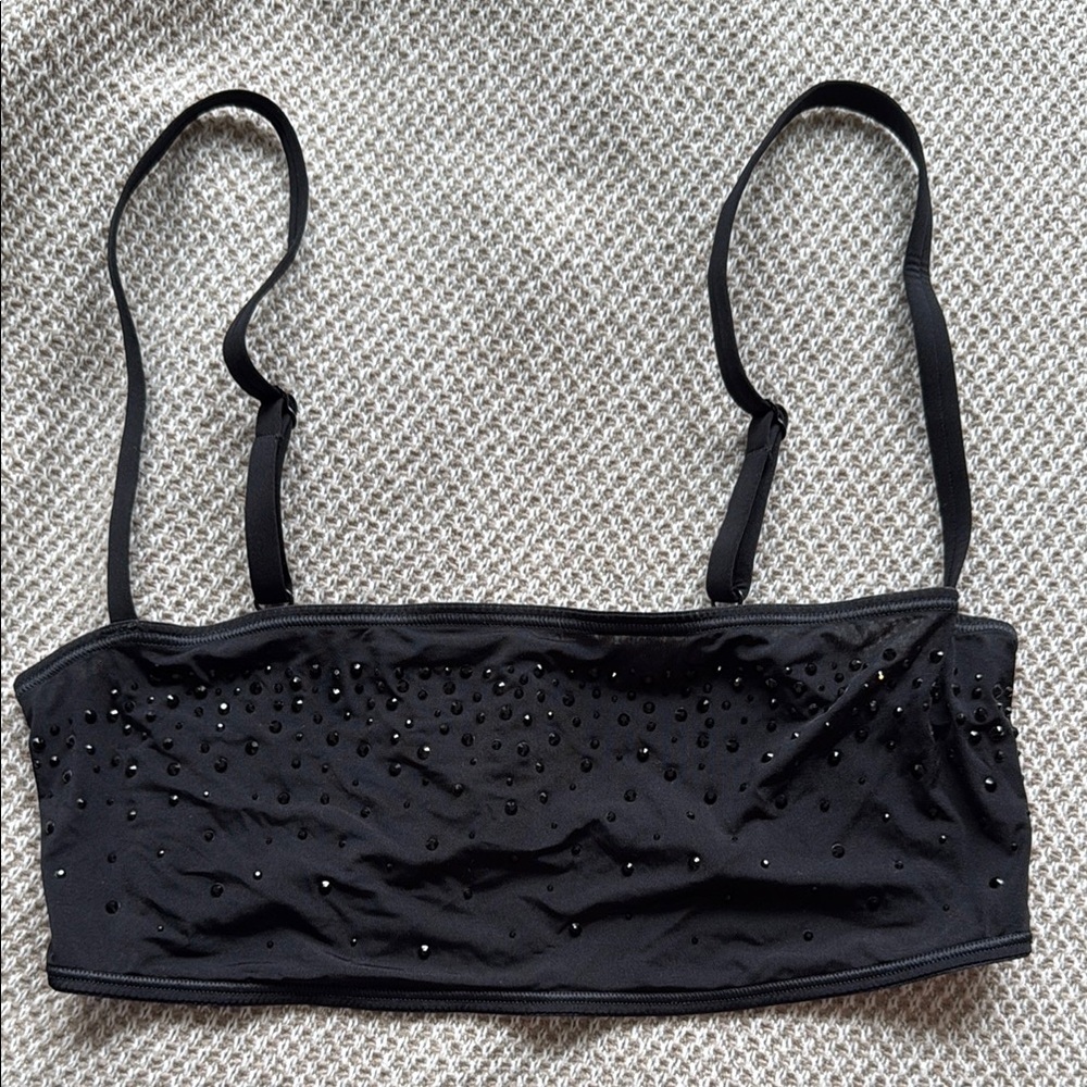 SKIMS Black Embellished Women's Bralette